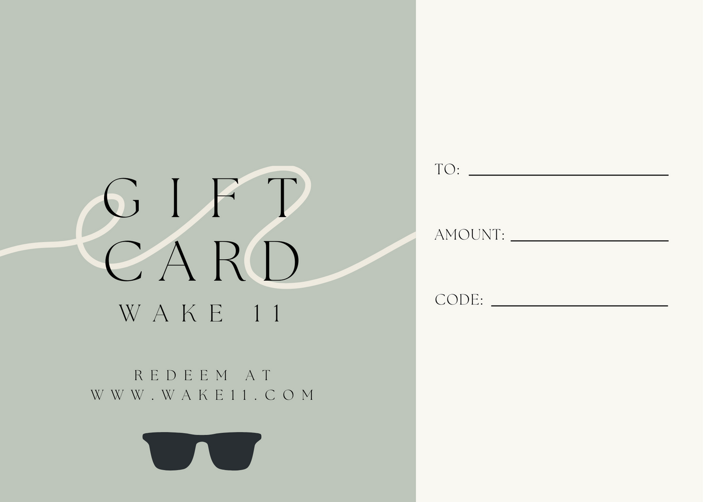 Wake 11 Gift Card